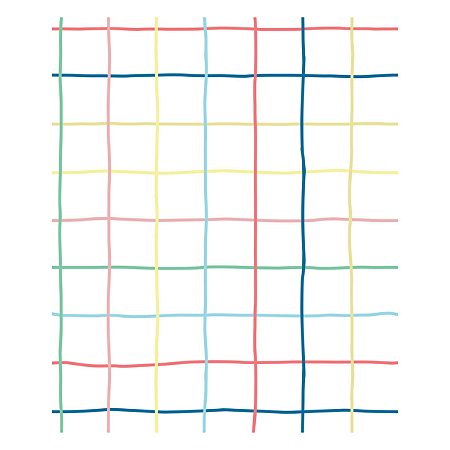 Papel de Parede Decorativo Infantil Quadriculado Colours