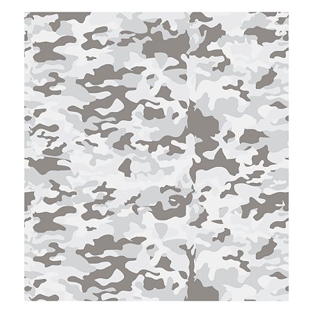 Papel de Parede Decorativo Camuflado Cinza