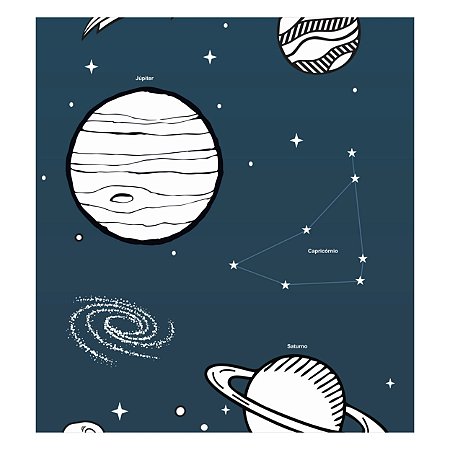 Papel de Parede Infantil Planetas