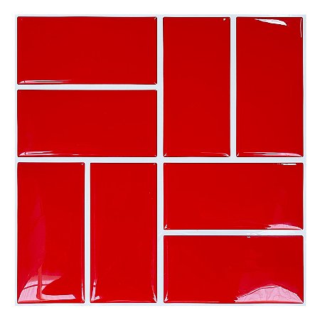 Pastilha Adesiva Resinada Concept Vermelho 1m²