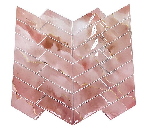 Pastilha Adesiva Espinha de Peixe Marble Goiaba