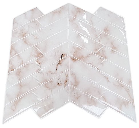 Pastilha Adesiva Espinha de Peixe Marble Marrom