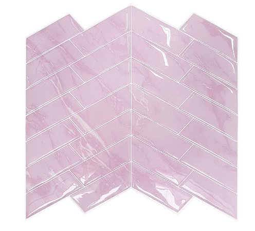 Pastilha Adesiva Espinha de Peixe Marble Rosa