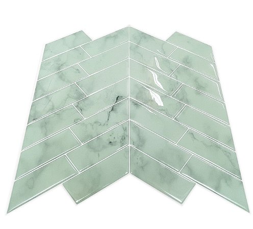 Pastilha Adesiva Espinha de Peixe Marble Verde