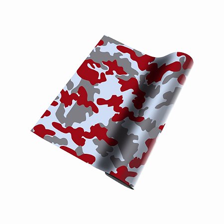 Vinil Adesivo Camuflado Vermelho 1,0mX0.6m