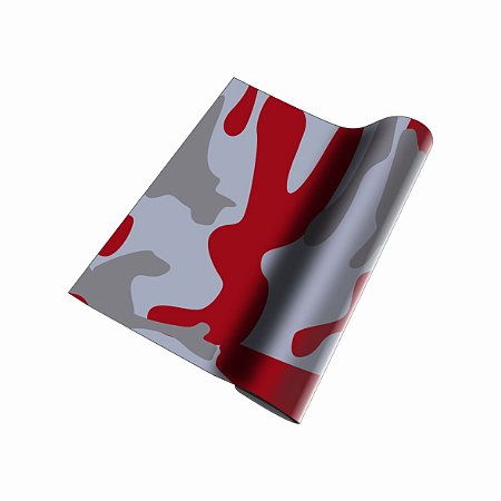 Adesivo Vinilico Camuflado Vermelho 1,0mX0.6m