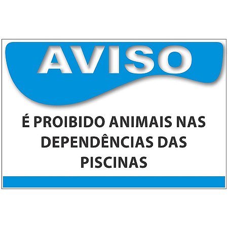 DUPLICADO - Placa para Piscina