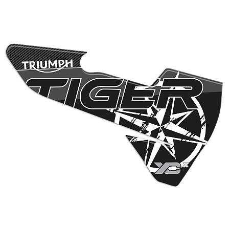 Protetor Adesivo Escapamento  Compatível Tiger 800 Xcx 2020 Resinado