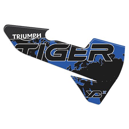 Protetor Adesivo Escapamento  Compatível Tiger 800 Xcx 2020 Resinado