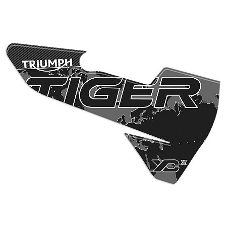 Protetor Adesivo Escapamento  Compatível Tiger 800 Xcx 2020 Resinado