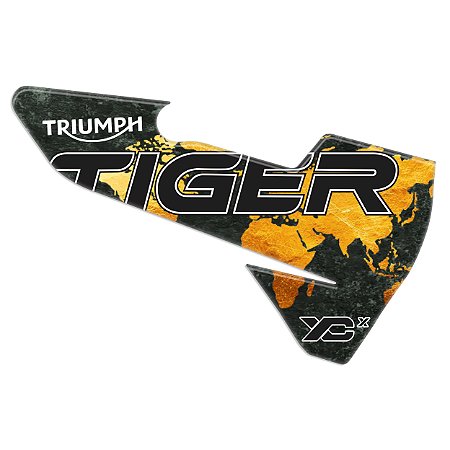 Protetor Adesivo Escapamento  Compatível Tiger 800 Xcx 2020 Resinado