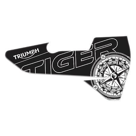 Adesivo Protetor Escapamento Compatível Tiger 900 2020 Resinado