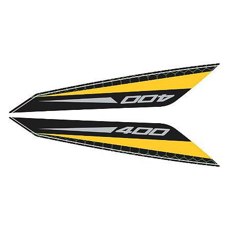 Adesivo Ninja 400 2019/20 Compatível Lateral Rabeta Resinado