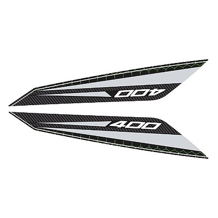 Adesivo Ninja 400 2019/20 Compatível Lateral Rabeta Resinado