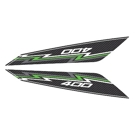 Adesivo Ninja 400 2019/20 Compatível Lateral Rabeta Resinado