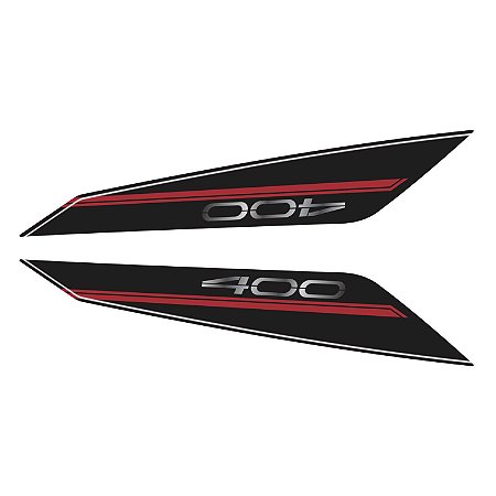 Adesivo Z-400 2020 Compatível Lateral Rabeta  Resinado