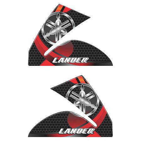 Adesivo XTZ Lander 2020 Compatível Lateral Resinado