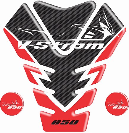 Adesivo V-Strom Compatível Tank Pad Frontal Resinado