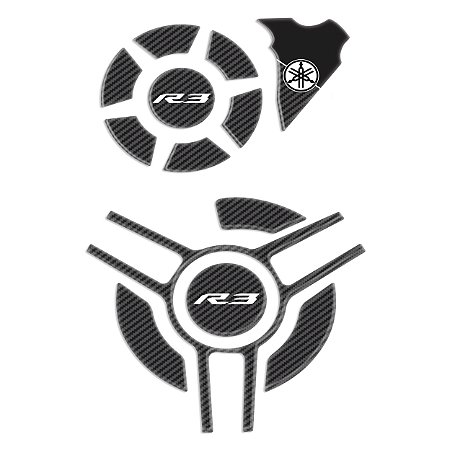 Adesivo Yzf R3 2016 à 2020 Para Motor Resinado