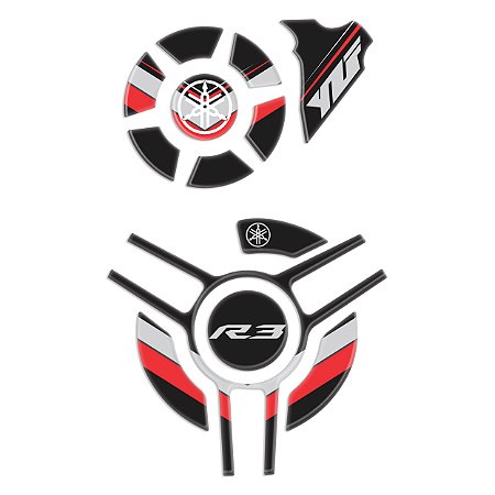 Adesivo Yzf R3 2016 à 2020 Para Motor Resinado