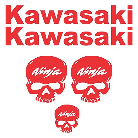 Adesivo Emblema Compatível Kawasaki Skull Laminado