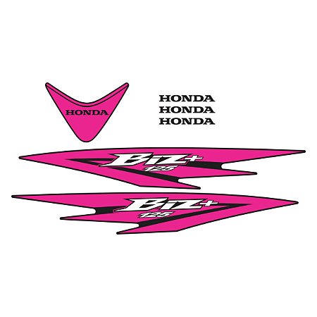 adesivo biz 125 rosa para moto 2010