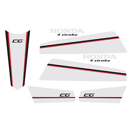 Adesivo Cg 4 Stroke 1988 Compatível Lateral e Frontal