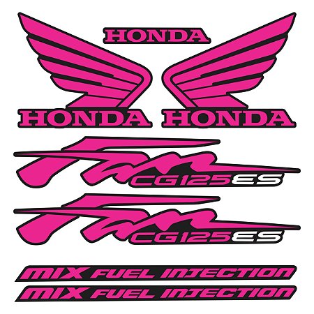 adesivo biz 125 rosa para moto 2010