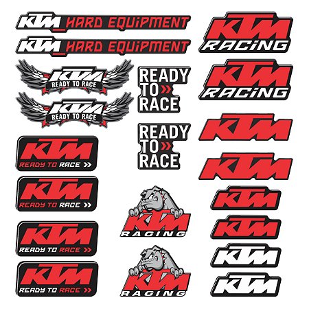 Adesivo Protetor Ktm Cartela Logo Resinado