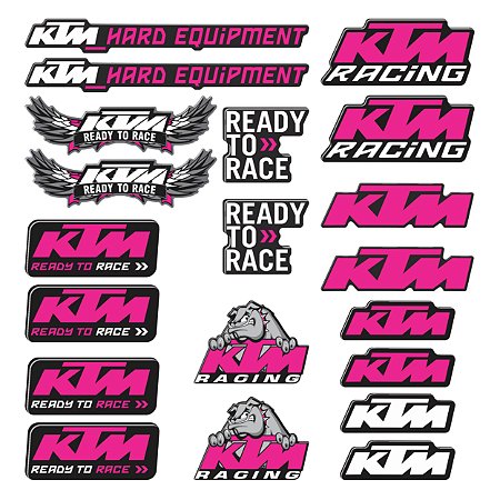 Adesivo Protetor Ktm Cartela Logo Resinado