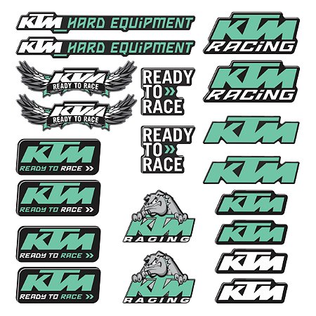 Adesivo Protetor Ktm Cartela Logo Resinado