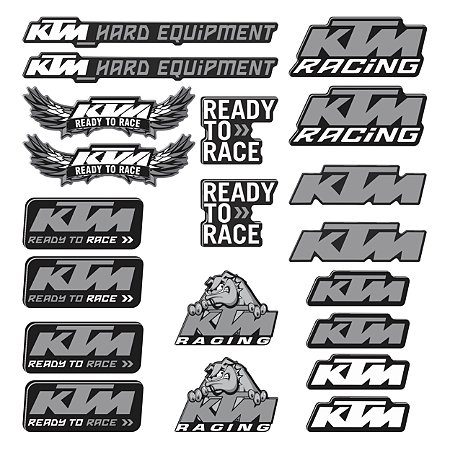 Adesivo Protetor Ktm Cartela Logo Resinado