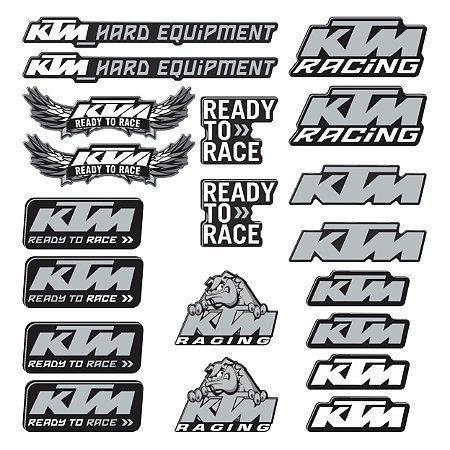 Adesivo Protetor Ktm Cartela Logo Resinado
