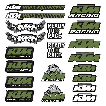 Adesivo Protetor Ktm Cartela Logo Resinado