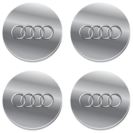 Adesivos Emblema Resinado Roda Audi 11,7cm