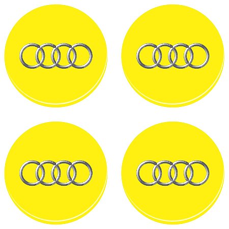Adesivos Emblema Resinado Roda Audi 11,7cm