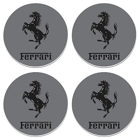 Adesivo Emblema Ferrari Para Roda - Cromo Decor - Pastilhas