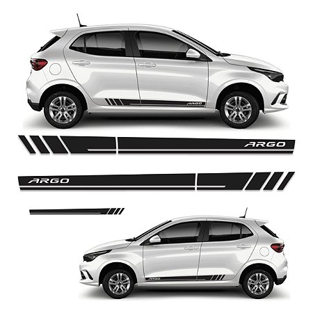 Adesivo Faixa Lateral Sport Fiat Argo Modelo 3