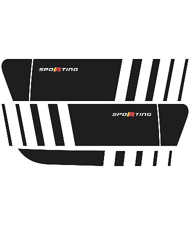Adesivo Palio Sporting Atractive Faixa Kit Fibra Carbono