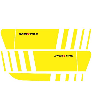 Adesivo Palio Sporting Atractive Faixa Kit Fibra Carbono