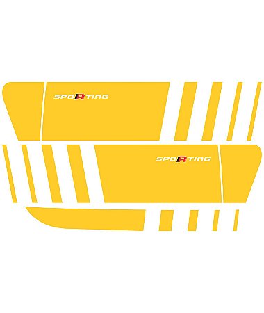 Adesivo Palio Sporting Atractive Faixa Kit Fibra Carbono