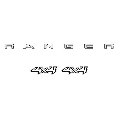 Kit Emblema Adesivo Ford Ranger 4x4