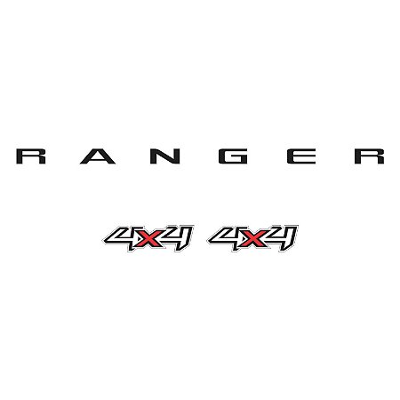 Kit Emblema Adesivo Ford Ranger 4x4