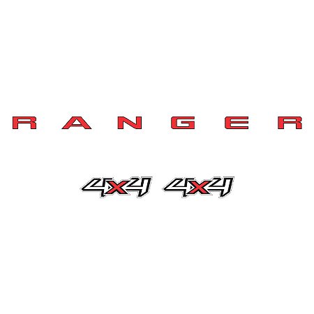 Kit Emblema Adesivo Ford Ranger 4x4