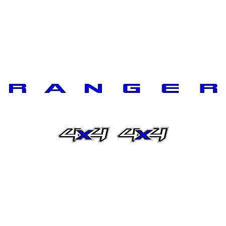 Kit Emblema Adesivo Ford Ranger 4x4