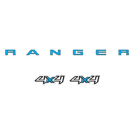 Kit Emblema Adesivo Ford Ranger 4x4