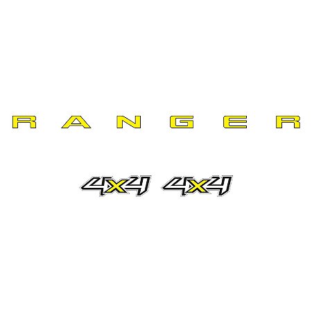 Kit Emblema Adesivo Ford Ranger 4x4