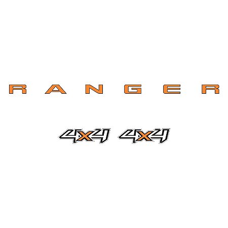 Kit Emblema Adesivo Ford Ranger 4x4