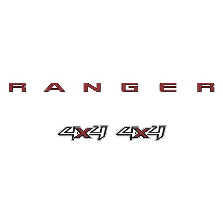 Kit Emblema Adesivo Ford Ranger 4x4
