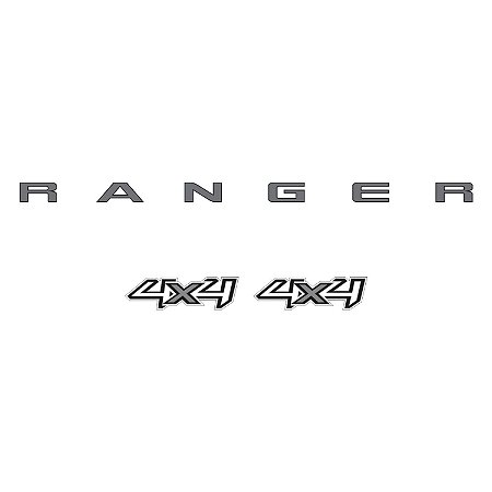 Kit Emblema Adesivo Ford Ranger 4x4